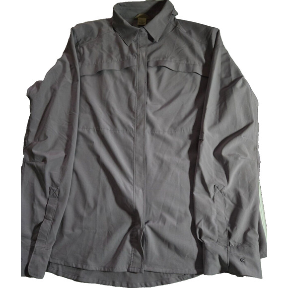 Duluth Trading Co. Womens Large Grey Shoreman Full Zip Jacket Breathable - Picture 1 of 8